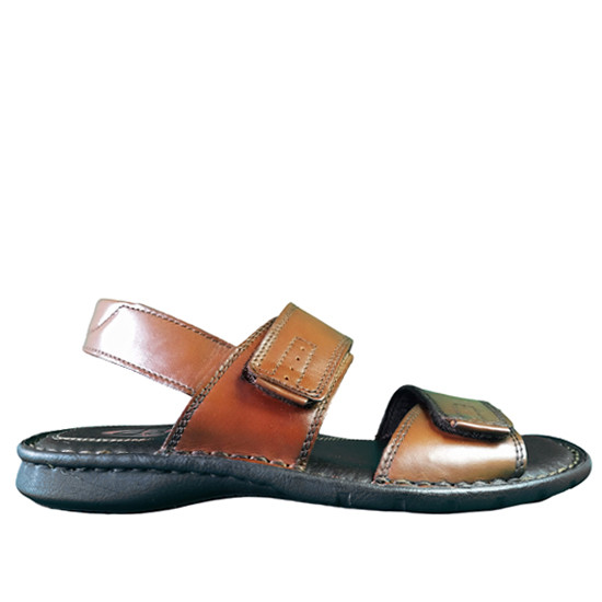 ZEN SANDALIA CERRADA CUERO HOMBRE 076756 BARK ZEN003