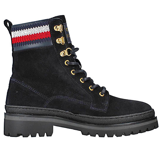 Sollozos Prehistórico confirmar TOMMY HILFIGER BOTAS CON CORDONES MUJER RUGGED CLASSIC LACE UP FLAT BOOT  FW0FW05171 NAVY TOM096