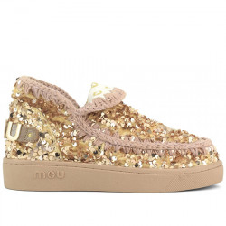 MOU SUMMER ESKIMO SNEAKER ALL TONE ON TONE SEQUINS MU.SW211016G SEQUINS TONE ON TONE ALL ROSE BEIGE MOU071