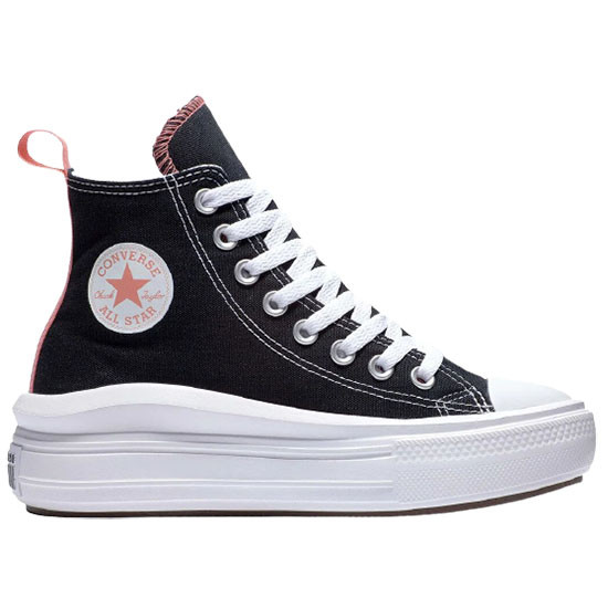 CONVERSE WOMEN SNEAKER CHUCK TAYLOR ALL STAR MOVE HIGH 271716C BLACK/PINK  SALT/WHITE CON101