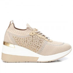 XTI SNEAKER TEXTIL CON STRASS CASUAL PARA MUJER 43802 BEIGE XTI041