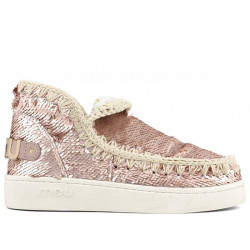 MOU SUMMER ESKIMO SNEAKER ALL SEQUINS-BIG METALLIC LOGO MU.SW211001G SEQUINS ROSE GOLD MOU082