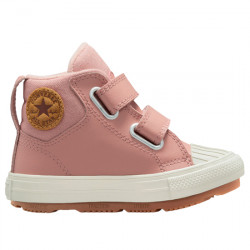 CONVERSE KID SNEAKER CHUCK TAYLOR ALL STAR BERKSHIRE BOOT HI COLOR LEATHER EASY-ON 771526C RUST PINK/RUST PINK/PALE PUTTY CON142