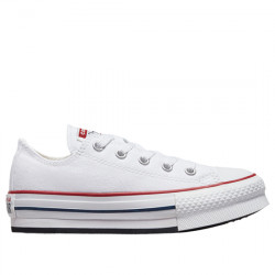 CONVERSE YOUTH SNEAKER CHUCK TAYLOR ALL STAR LOW TOP LIFT PLATFORM 372862C WHITE/GARNET/NAVY CON145