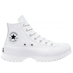 CONVERSE SNEAKER CHUCK TAYLOR ALL STAR LUGGED 2.0 LEATHER HIGH TOP A03705C WHITE/EGRET/BLACK CON147