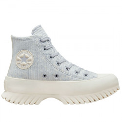 CONVERSE SNEAKER CHUCK TAYLOR ALL STAR LUGGED 2.0 STRIPED KNIT HIGH TOP A01347C GRAVEL/EGRET/EGRET CON159