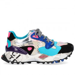 EXE SNEAKER MULTI PISO ANCHO PARA MUJER 134-10 BLACK / BLUE / PINK EXE113