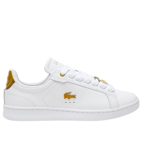 LACOSTE SNEAKERS PIEL MUJER CARNABY PRO 123 745SFA0055216 WHITE/GOLD LAC060