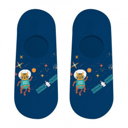 KYLIE CRAZY CALCETINES SPACE CATS INVISIBLE C220774 AZUL KYLI118