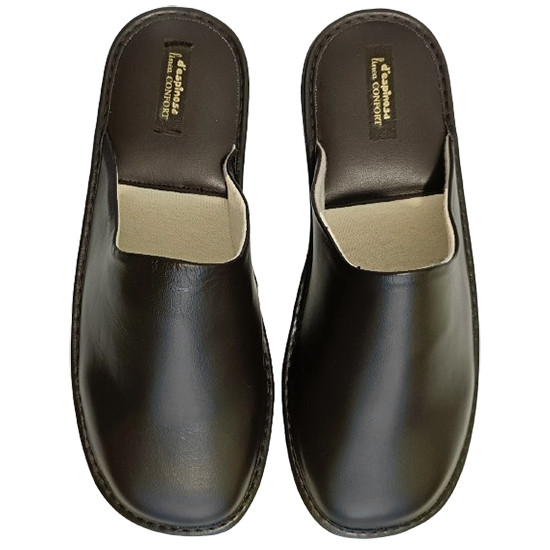 D'ESPINOSA ZAPATILLA DE CASA CHINELA PIEL HOMBRE 6415 MARRÓN ESPI015 Talla  41 Color Marrón