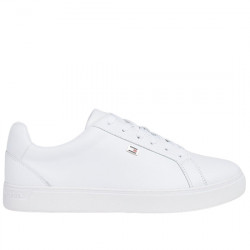 TOMMY HILFIGER SNEAKER PIEL CASUAL MUJER FLAG COURT FW0FW08072 WHITE TOM154