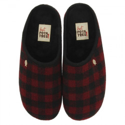 GIOSEPPO "HOT POTATOES" ZAPATILLAS DE CASA CHINELAS CUADROS PARA HOMBRE SAVANNAH 73885 BURDEOS GIO377