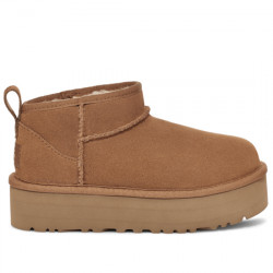 UGG KIDS' CLASSIC ULTRA MINI PLATFORM BOTINES SERRAJE NIÑOS K/1157791K CHESTNUT UGG110