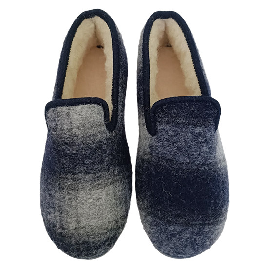 NORTEÑAS ZAPATILLAS DE CASA PANTUFLAS DE LANA CLÁSICA CUADROS