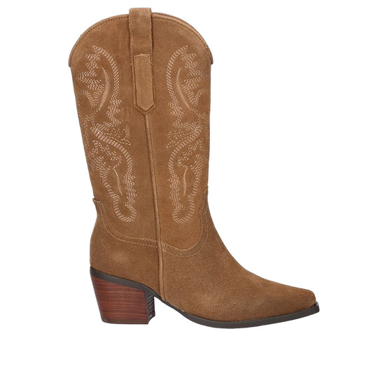 EXE BOTA CAMPERA ESTILO COWBOY SERRAJE PARA MUJER 1388-01R BROWN