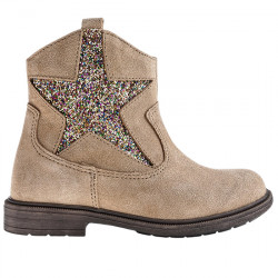 PABLOSKY BOTINES BOTINES TIPO COWBOY DE SERRAJE CON DETALLE DE ESTRELLA NIÑAS 435236 TAUPE PAB139