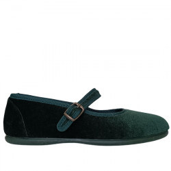 CHUCHES ZAPATO MERCEDES TERCIOPELO NIÑAS 98.000-01 VERDE BOTELLA CHU041