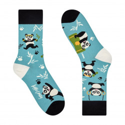 KYLIE CRAZY CALCETINES PANDA LARGO "MEDIA CAÑA" SIN COSTURAS C244008 AZUL KYLI146