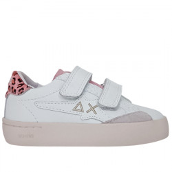 SUN68 KIDS KATY SNEAKERS CASUAL PIEL VELCROS NIÑAS Z44421B WHITE/PINK SUN011