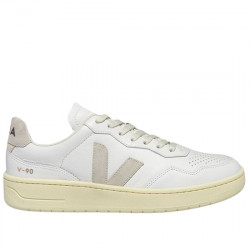 VEJA V-90 LEATHER SNEAKERS CASUAL PIEL PARA HOMBRE VD2003655B EXTRA-WHITE NATURAL VEJA086