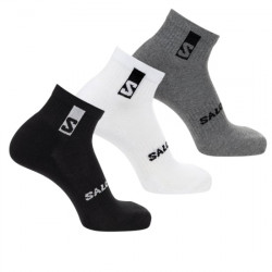 SALOMON EVERYDAY ANKLE 3-PACK CALCETINES DEPORTIVOS UNISEX (PACK 3 PARES) LC2086700 BLACK / WHITE / MED GREY MELANGE SAL226