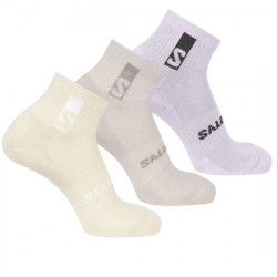 SALOMON EVERYDAY ANKLE 3-PACK CALCETINES DEPORTIVOS UNISEX (PACK 3 PARES) LC2376300 HUSHED / PURPLE HEATHER / ALMOND MILK SAL227