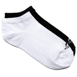 FLUCHOS CA0007 CALCETINES TOBILLEROS ALGODÓN (PACK 2 UNIDADES) MUJER 41151 BLACK WHITE FLU044