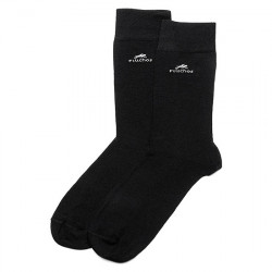 FLUCHOS CA0003 CALCETINES LARGOS ALGODÓN (PACK 2 UNIDADES) HOMBRE 41053 LISO NEGRO FLU045