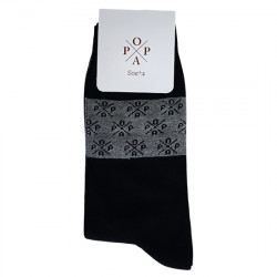 POPA CALCETINES ESTAMPADO LOGO LARGO "MEDIA CAÑA" 140288 NEGRO POPA100