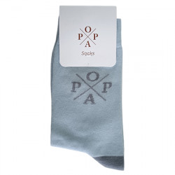 POPA CALCETINES LISO LOGO LARGO "MEDIA CAÑA" 140288 AZUL POPA105