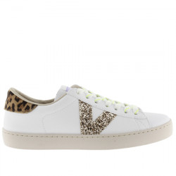 VICTORIA BERLÍN DEPORTIVO PIEL SINTÉTICA & ANIMAL PRINT MUJER 1126213 PLATINO VIC314
