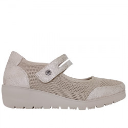 30'S TREINTAS SHOES MERCEDES SPORT REJILLA CON CUÑA MUJER L-4351 BEIGE TREI035
