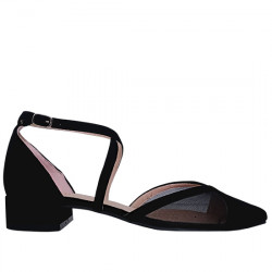 MIRAI ZAPATO BAILARINA TIRAS ANTE Y REJILLA MUJER S-4245 NEGRO MIRA007