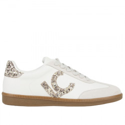 LOLA CASADEMUNT SNEAKER DE PIEL SINTÉTICA CASUAL GLITTER LEOPARDO PARA MUJER LS2505008_3B5 BLANCO-MARRÓN LOCA001
