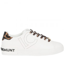 LOLA CASADEMUNT SNEAKER DE PIEL SINTÉTICA CASUAL DETALLE LC PERFORADO PARA MUJER LS2505011_355 BLANCO-MARRÓN LOCA002