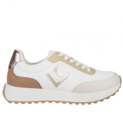 LOLA CASADEMUNT SNEAKER DE NYLON CASUAL CON PLATAFORMA PARA MUJER LS2505004_1BM BLANCO-METAL LOCA003