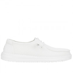 HEY DUDE WENDY STRETCH SOX WALLABY DEPORTIVO LONA MUJER 41878-100 WHITE HEDU010