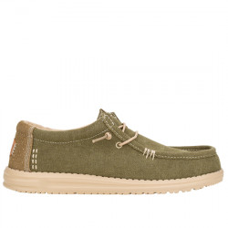 HEY DUDE WALLY WORKWEAR WALLABY DEPORTIVO LONA HOMBRE 43084-3YT DUSKY GREEN / IRISH CREAM HEDU011