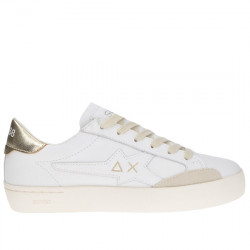 SUN68 KATY SNEAKERS PIEL CASUAL MUJER Z35225 WHITE/GOLD SUN015
