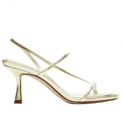 STEVE MADDEN LOCKE SANDALIA EFECTO PIEL METALIZADA TACÓN SM11003728-02002-242 CHAMPAGNE STMA081