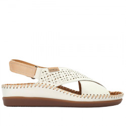 PIKOLINOS SANDALIAS PIEL VELCRO TIRA PICADO MUJER CADAQUES W8K-0848C1 NATA PIK111