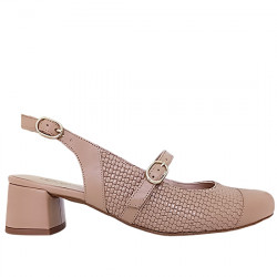 ALBO SLINGBACK PIEL TEXTURIZADA TACÓN MUJER F.A.P. 9423 DOLCE LONDRES ALBO197