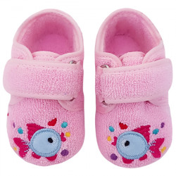 VUL-LADI ZAPATILLAS DE CASA CERRADAS TOALLA RIZO "PEZ" NIÑAS 9126-052 ROSA VLAD002