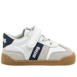 MUSTANG FREE BABY SNEAKERS EFECTO PIEL VELCRO BEBÉ RESPETUOSO-BAREFOOT 49060-C58021 WHITE / NAVY MUST135