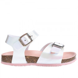 PABLOSKY SANDALIA BIO FIELTRO BRILLO HEBILLA PARA NIÑA 428300 IRIS BLANCO PAB146