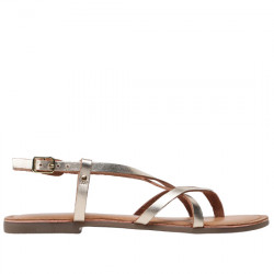 GIOSEPPO LELEX SANDALIAS PLANAS PIEL METALIZADA DE TIRAS PARA MUJER 69114 ORO GIO407