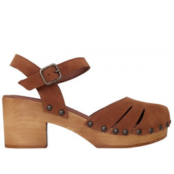 VIA VERDA SANDALIA CERRADA DE SERRRAJE PISO IMITACIÓN MADERA PARA MUJER 1830 SETTER VIVE005