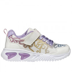 GEOX J ASSISTER SNEAKERS REJILLA LUCES VELCRO NIÑAS J55E9A 0ASKN C0653 WHITE/MULTICOLOR GEOX213