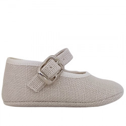 CHUCHES ZAPATO MERCEDES LINO BEBÉS CH-795 LINO HIELO CHU044