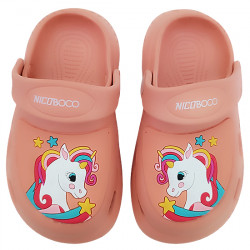 NICOBOCO GOPELE  ZUECOS EVA UNICORNIO NIÑAS 42-551 SALMON NICO013